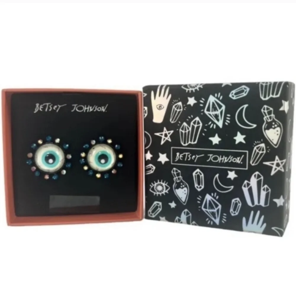 🩵▪️BETSEY JOHNSON▪️ Halloween Earrings Spooky Eyes Eyeballs Glow in the Dark